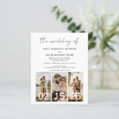 予算の結婚最小限のQRコード招待状 (スタンド正面)