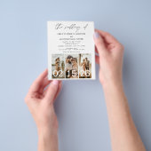 予算の結婚最小限のQRコード招待状 チラシ (手)