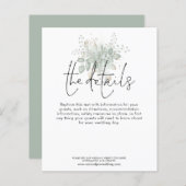 予算の結婚詳細の葉のスクリプトエンクロージャ (正面/裏面)