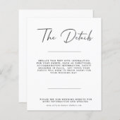 予算の結婚詳細エンクロージャカード (正面/裏面)