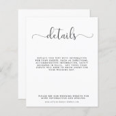 予算の結婚詳細エンクロージャカード (正面/裏面)