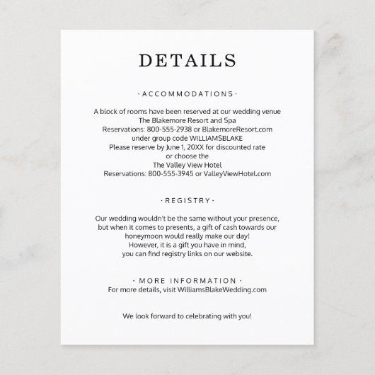 予算の結婚詳細エンクロージャフライヤー チラシ (正面)