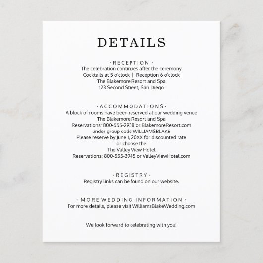 予算の結婚詳細エンクロージャフライヤー チラシ (正面)