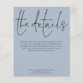 予算の結婚詳細スクリプトほこりっぽい青いエンクロージャ (正面)