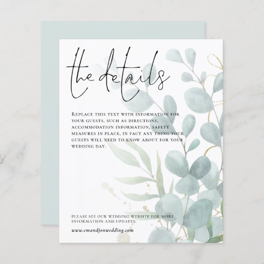 予算の結婚詳細ユーカリプタススクリプトエンクロージャ (正面/裏面)