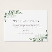 予算の結婚詳細ユーカリ・エンクロージャカード (正面)