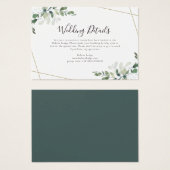 予算の結婚詳細ユーカリ・エンクロージャカード (正面&裏面)