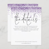予算の結婚詳細紫のグリッターエンクロージャ (正面/裏面)