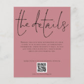 予算の結婚詳細QRコードほこりっぽいバラエンクル (正面)