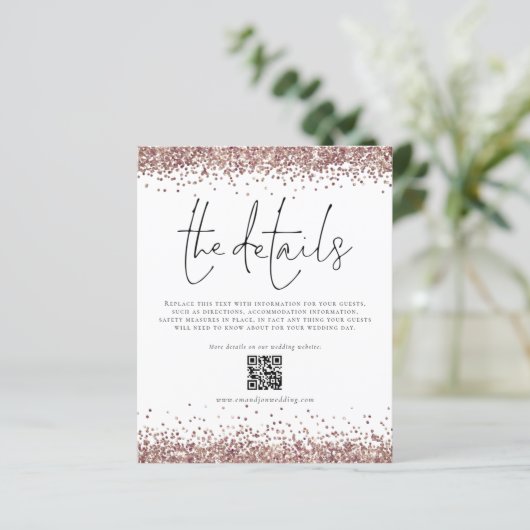 予算の結婚詳細QRコードスクリプトエンクロージャ (スタンド正面)