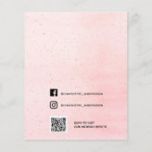 予算の結婚赤面ピンクフローラソーシャルメディア (裏面)