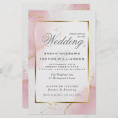 予算の結婚赤面ピンク金ゴールド抽象芸術Marbled I (正面/裏面)