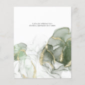 予算の結婚金ゴールドミュートセージ緑のインク (裏面)