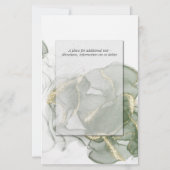 予算の結婚金ゴールドミュートセージ緑のインク (裏面)