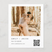 予算の結婚QRコード招待状 (裏面)