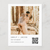 予算の結婚QRコード招待状 チラシ (裏面)