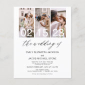 予算の結婚The's Photo Minimalist招待状 (正面)