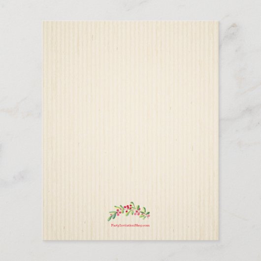 予算の緑のクリスマスの日付を保存 (裏面)