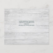 予算の緑の写真結婚式の日付を保存招待状 (裏面)