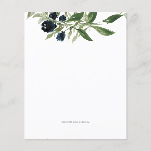 予算の緑の幾何学的ブライダルシャワー招待 (裏面)