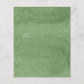 予算の緑の森の動物の赤ちゃんシャワー郵便 (裏面)