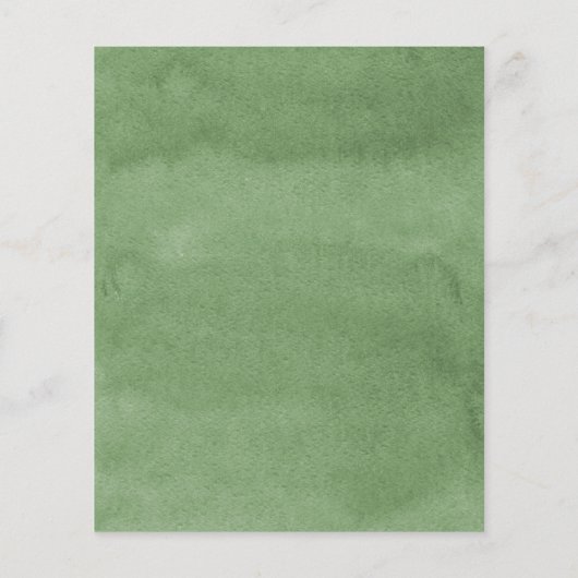 予算の緑の森の動物の赤ちゃんシャワー郵便 (裏面)