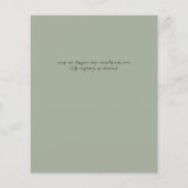 予算の緑の結婚式の招待 (裏面)