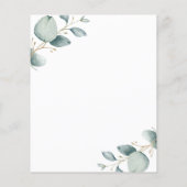 予算の緑の金ゴールドリハーサルの夕食の招待 チラシ (裏面)