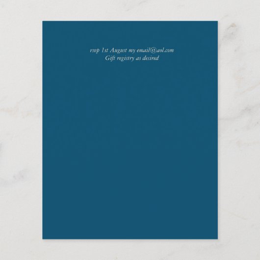 予算の色の傾向金ゴールドリース結婚式の招待 (裏面)