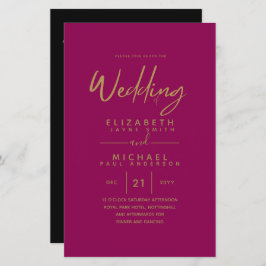 予算の色の傾向金ゴールド結婚式の招待モダン