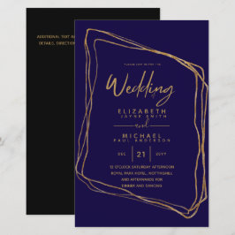 予算の色の傾向金ゴールド結婚式の招待モダン