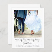 予算の落ち込みパーティーの後の写真結婚の (正面/裏面)