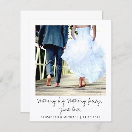 予算の落ち込みパーティーの後の写真結婚の (正面/裏面)