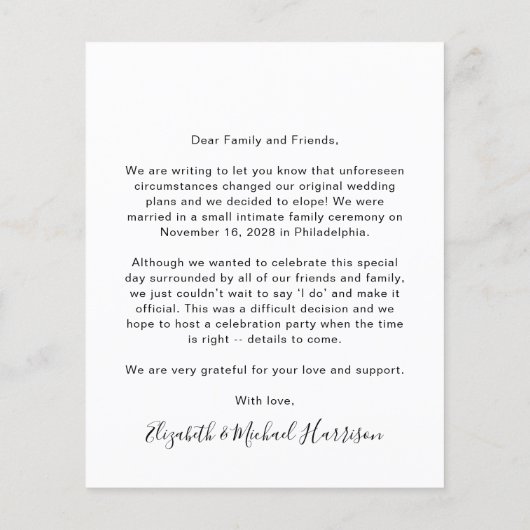 予算の落ち込みパーティーの後の写真結婚の (裏面)