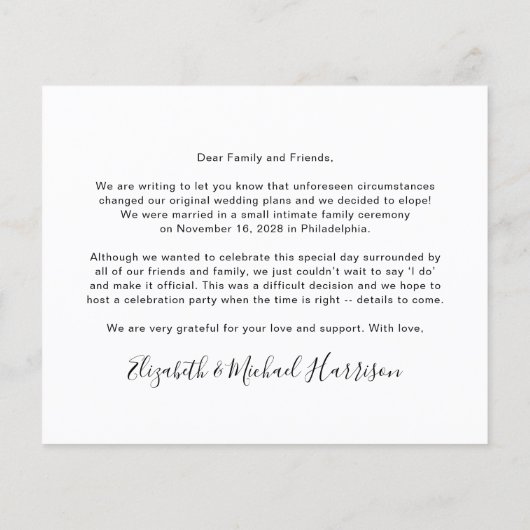 予算の落ち込み今すぐパーティー後の結婚写真 (裏面)