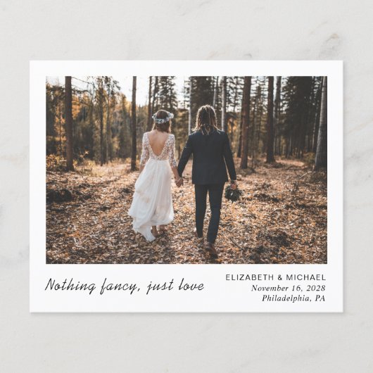 予算の落ち込み今すぐパーティー後の結婚写真 (正面)