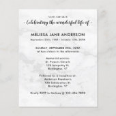 予算の葬儀の写真記念お祝いの生活 (裏面)