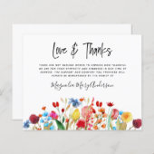 予算の葬儀サンキューカード |ワイルドフラワーモダン (正面/裏面)