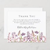 予算の葬儀サンキューカード |ワイルドフラワー縁ど (正面/裏面)