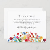 予算の葬儀サンキューカード |ワイルドフラワー (正面/裏面)