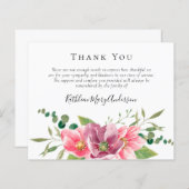 予算の葬儀サンキューカード |花 (正面/裏面)