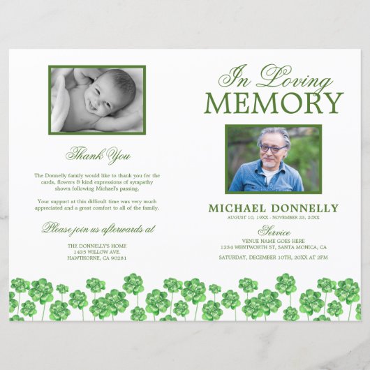 予算の葬儀令クローバープログラム (正面)