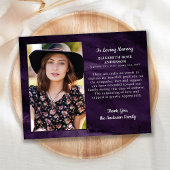 予算の葬儀記念写真ありがとう紫