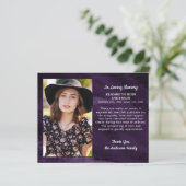 予算の葬儀記念写真ありがとう紫 (スタンド正面)