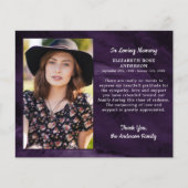 予算の葬儀記念写真ありがとう紫 (正面)