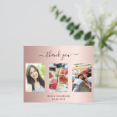 予算の誕生日の写真バラ金ゴールドサンキューカード (スタンド正面)