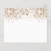 予算の誕生日の白い金ゴールドグリッターの保存日付 (裏面)