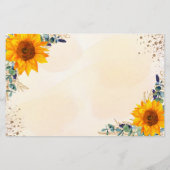 予算の誕生日ひまわりユーカリ日付を保存 (裏面)