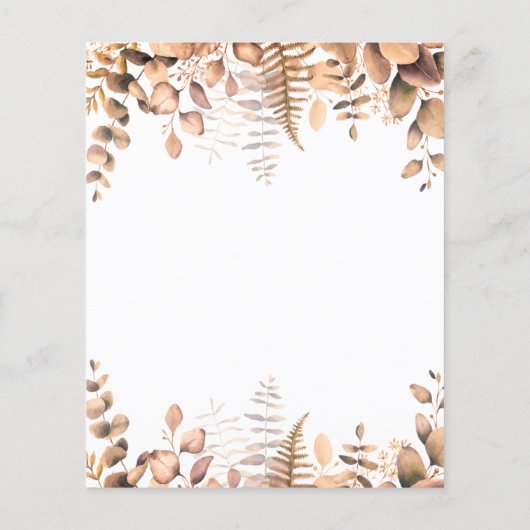 予算の誕生日ゴールデンユーカリの招待 (裏面)