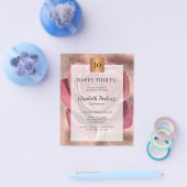 予算の誕生日バラ金ゴールドの招待 チラシ (シングル)